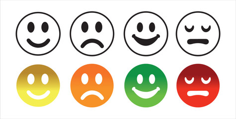 a set of emoticions with different emotions