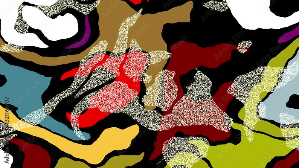 Poster colorful abstract psychedelic fluid background for summer music festival. loop vj background