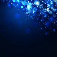 Obraz premium Dark Blue Bokeh Sparkle Background