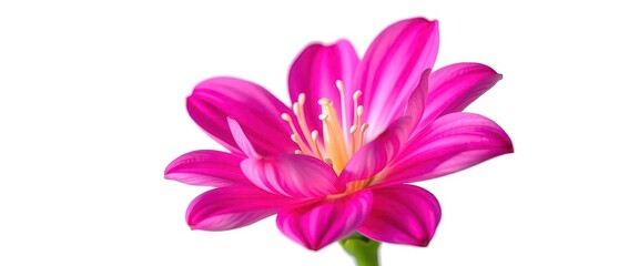 Obraz premium A single vibrant bloom, petals unfurled, isolated against pure white, photography, element