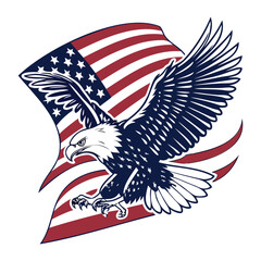 "American Eagle Vector Illustration"