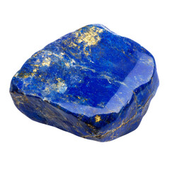 Polished Lapis Lazuli Stone Isolated on Transparent Background