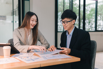 Engaging collaborative business meetings in a bright modern office environment