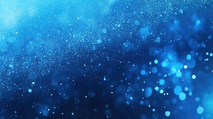 Fototapeta premium Abstract blue bokeh background with shimmering lights creating a dreamy atmosphere, suitable for various design projects