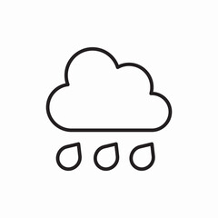 Cloud rain weather icon vector sign
