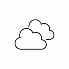 Clouds weather forecast icon vector sign