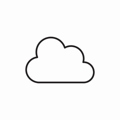 Cloud weather forecast icon vector sign