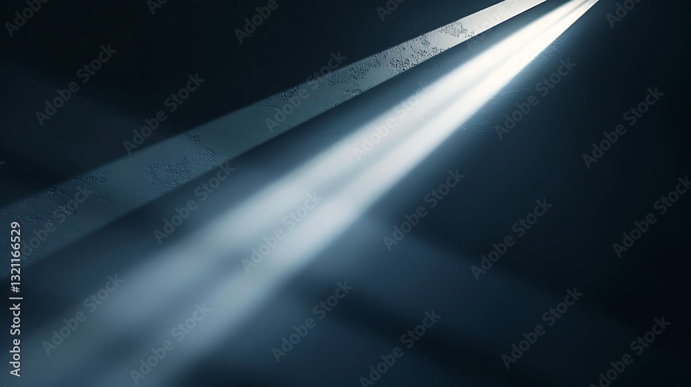 Wall mural soft rays of light illuminating dark space, creating a serene and tranquil atmosphere