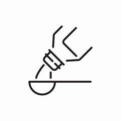 Medicine bottle spoon icon vector sign