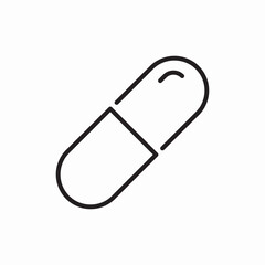 Medicine pill capsule icon vector sign