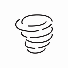 Tornado weather storm icon vector sign