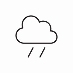 Cloud rain weather icon vector sign