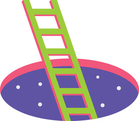 Retro ladder and staircase