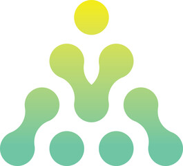 Metaball gradient neon shapes