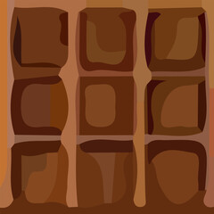 Aesthetic abstract plaid with various combinations of brown colors and unique shapes