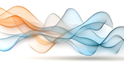 Obraz premium Abstract Blue and Orange Wave Flowing Design Elegant Swirling Motion Background