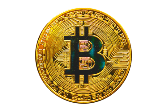 Cryptocurrency coin on a transparent background. - Powered by Adobe
