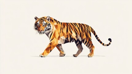 Fototapeta premium Geometric tiger illustration