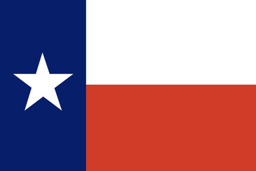 Naklejka premium Flag of Texas. Official colors and proportions.