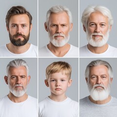 images of the same smale person in different ages