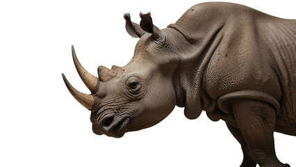 Fototapeta premium Rhinoceros on a white background