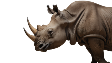 Rhinoceros on a white background