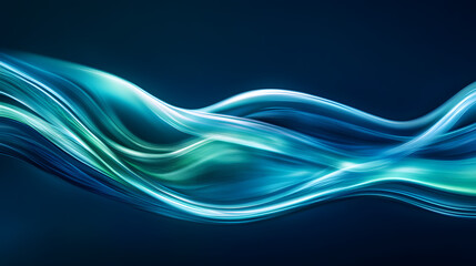 Obraz premium Abstract Blue Waves Flow Dynamically Across Screen