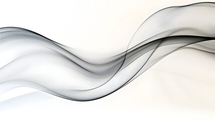 Obraz premium Abstract Gray Waves Flowing, Elegant Design, Dynamic Movement