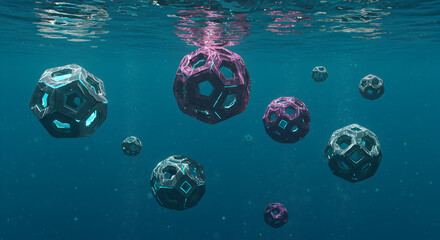 Colorful Geometric Underwater Structures