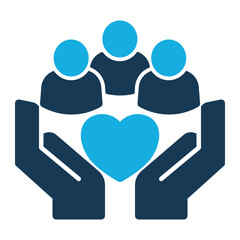 Social Responsibility Icon - Duo Tone Style - Business Value Themes