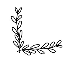 floral branch corners borders