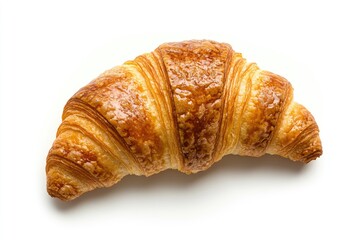 Golden-brown croissant, perfect for a delicious breakfast