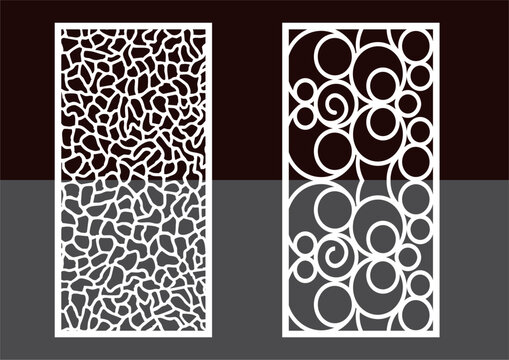 Kitchen and Hall Jali geometric CNC jaali pattern for laser cutting and interior designing vector graphics