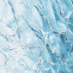 Obraz premium Rippling blue water surface with light reflections and air bubbles