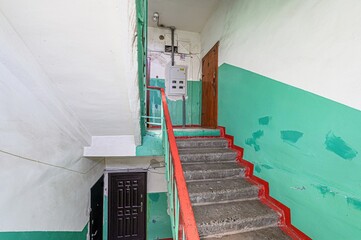 interior apartment room stairs, steps staircase inside house