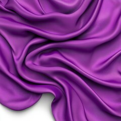 Obraz premium Close Up of Deep Purple Draped Fabric on White Background