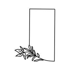 Hand drawn floral frame