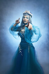 Enchanting blue mermaid portrait