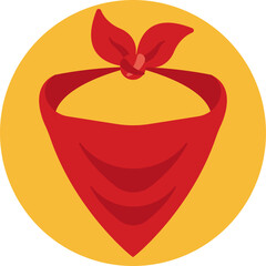Bandana: A folded cloth worn around the neck or face, often used for dust protection or as a fashion statement by cowboys.
