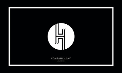 Alphabet letters H or HH logo vector icon