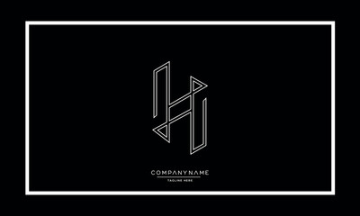 Alphabet letters H or HH logo vector icon