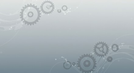 Abstract Technology Background Grey Gears Design Modern Digital Network  Engineering Gear Wheels