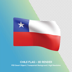 Chile Flag 3D Render