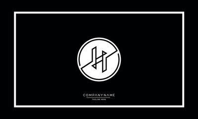 Alphabet letters H or HH logo vector icon