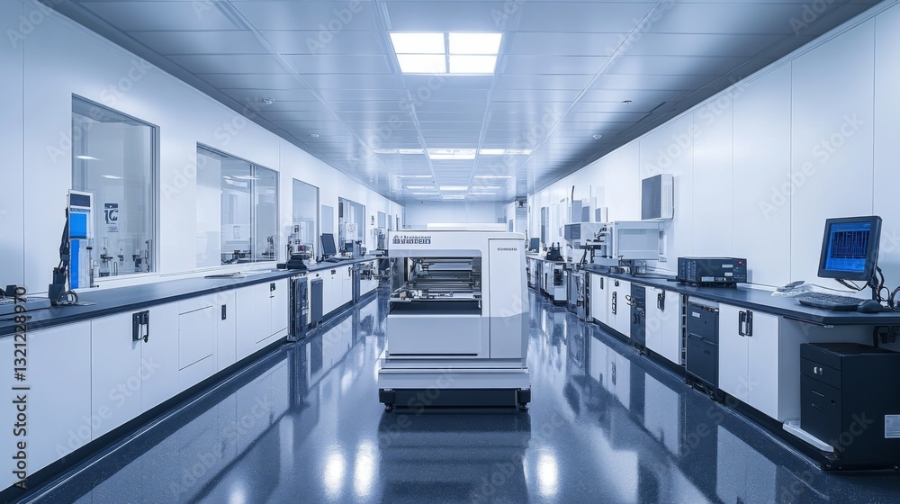 Poster a modern factory interior features advanced automated machinery designed for steel and aluminum prod