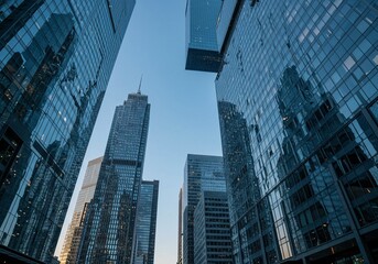 Fototapeta premium New york city skyscrapers