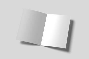 Blank Half Fold Brochure Template For Your Presentation