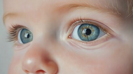 Captivating Close-up of a Baby's Curious Eyes