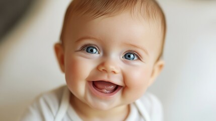 Charming Baby with Bright Smile and Chubby Cheeks
