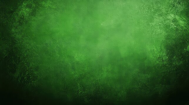 A textured green background with a grunge effect, creating a vibrant and organic atmosphere.